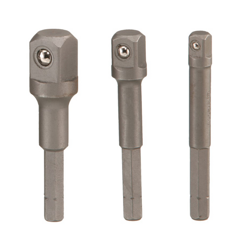 Genius Tools GNSBE-2343A 3Pc 1/4"Hex Drive X 1/4",3/8",1/2"Dr.Spinner Handle Set - MPR Tools & Equipment