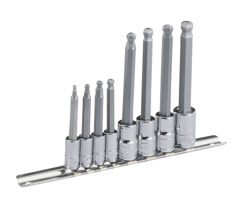 Genius Tools GNSBS2308WH 8Pc 1/4 & 3/8" Dr. Metric Long - MPR Tools & Equipment