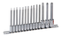 Genius Tools GNSBS2314TL 14Pc 1/4"-3/8"Dr. Long Star Bit Socket Set - MPR Tools & Equipment