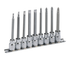 Genius Tools GNSBS309L 9Pc 3/8"Dr Slotted & Philips L - MPR Tools & Equipment