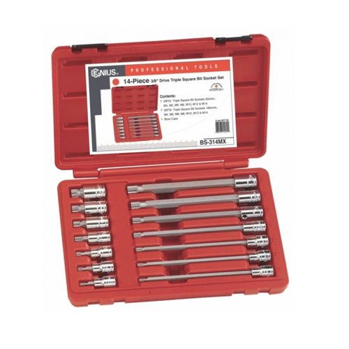 Genius Tools GNSBS314MX 3/8"Dr Triple Square Bit Socke - MPR Tools & Equipment