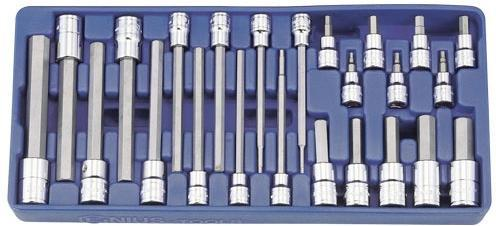 Genius Tools GNSBS3424H 24Pc 3/8" & 1/2Dr Sae Long Hex - MPR Tools & Equipment