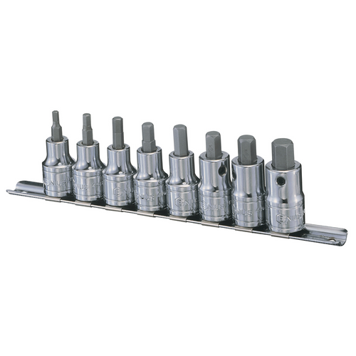 Genius Tools GNSBS408H 8Pcs 1/2"Dr Sae Hex Bit Sock - MPR Tools & Equipment
