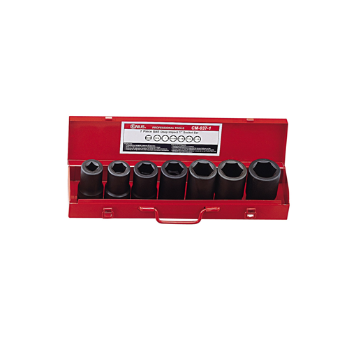 Genius Tools GNSCM037-1 1"Dr Deep Impact Socket Set 7P - MPR Tools & Equipment