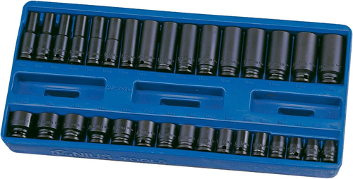 Genius Tools GNSCM332M Imp. Socket Set 32Pcs - MPR Tools & Equipment