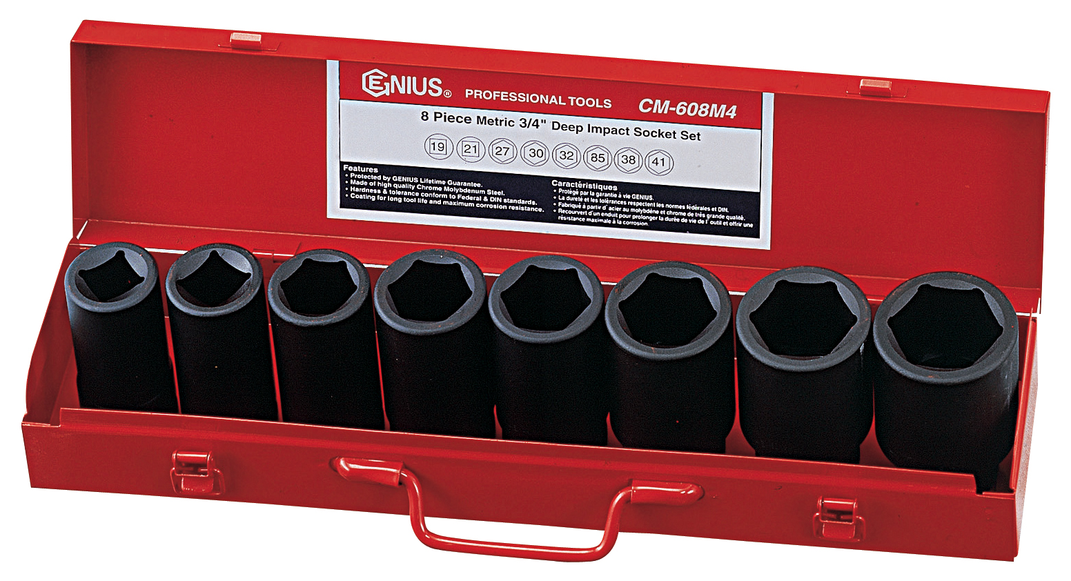 Genius Tools GNSCM608S 8Pc Impact Socket Sae 3/4"Dr - MPR Tools & Equipment