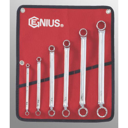 Genius Tools GNSDE706S 6Pc Sae Double Ended Offset Ri - MPR Tools & Equipment