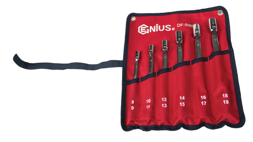 Genius Tools GNSDF-506M 6Pc Metric Double Flexible Socket Wrench Set - MPR Tools & Equipment
