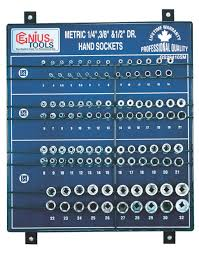 Genius Tools GNSGS234105M Display 105Pces 1/4"-3/8"-1/2" - MPR Tools & Equipment