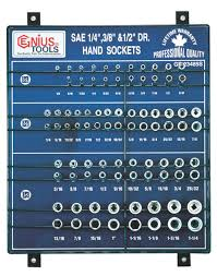 Genius Tools GNSGS23485S Display 85Pcs 1/4"-3/8"-1/2"Dr - MPR Tools & Equipment