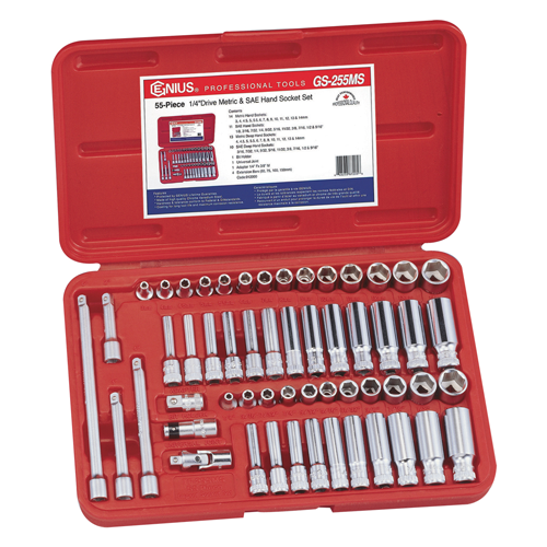 Genius Tools GNSGS255MS 1/4 Drive 55 Pieces - MPR Tools & Equipment