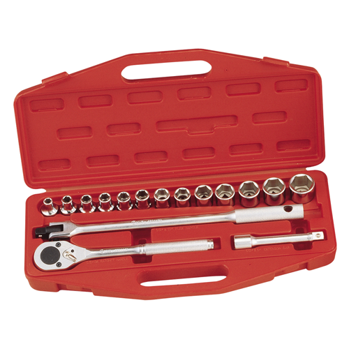 Genius Tools GNSGS416M 1/2"Dr. 16Pcs Metric Hand S. S - MPR Tools & Equipment