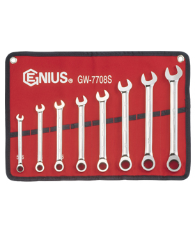 Genius Tools GNSGW7708S 8Pc Combination Ratcheting 5/ - MPR Tools & Equipment