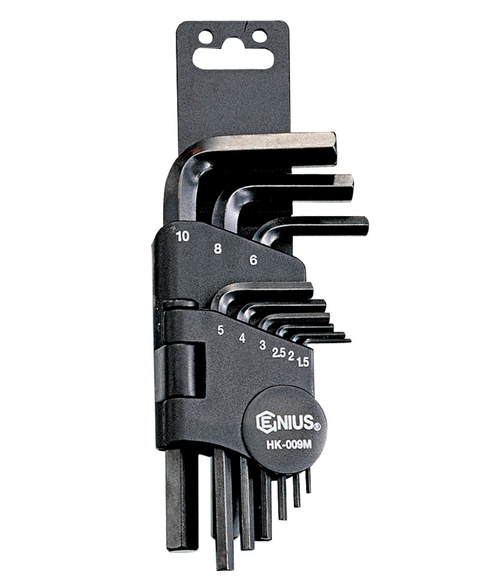 Genius Tools GNSHK009M 9Pc Metric Hex Key Set 1.5 To - MPR Tools & Equipment