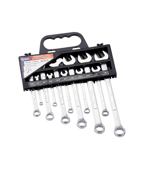 Genius Tools GNSHS011S 11Pc Comb Wrench Sae Genius - MPR Tools & Equipment