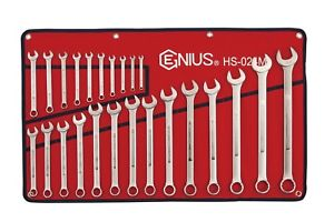 Genius Tools GNSHS024M Comb. Wrench Set 24Pcs - MPR Tools & Equipment