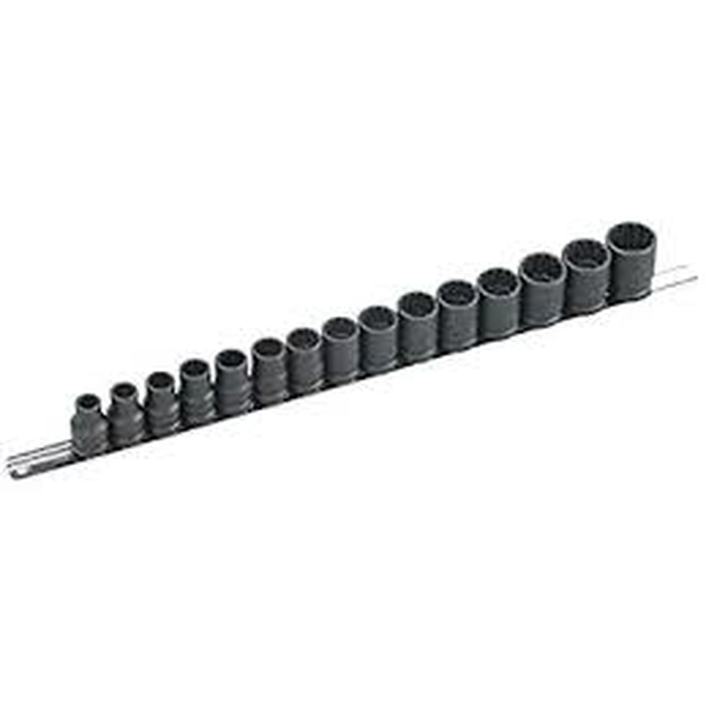 Genius Tools GNSIW-415MT 15Pc Met. 1/2"Dr Impact Socket Set - MPR Tools & Equipment