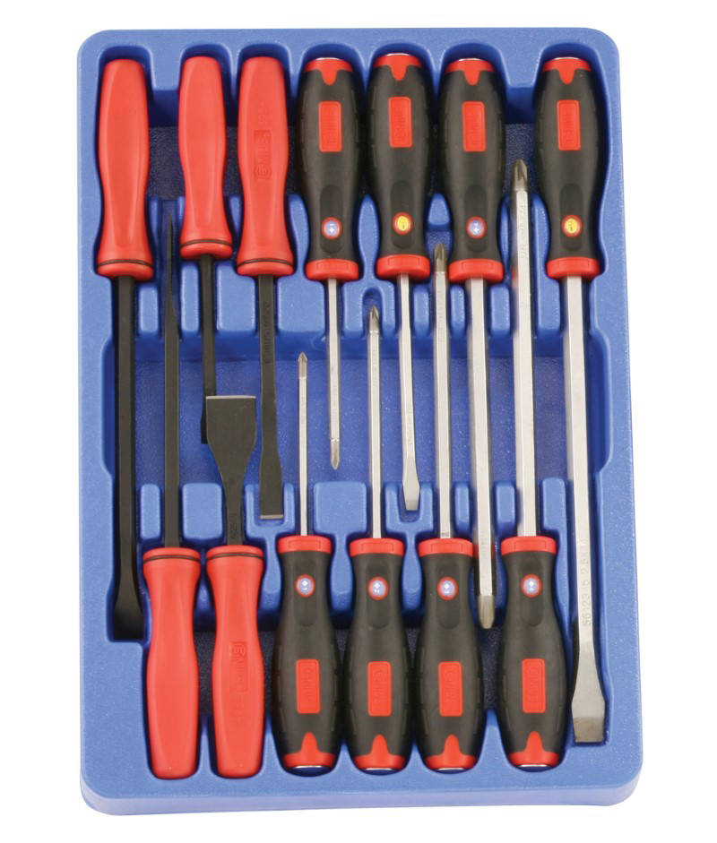 Genius Tools GNSMS-013 13Pcs Pry Bar, Screwdriver Set - MPR Tools & Equipment