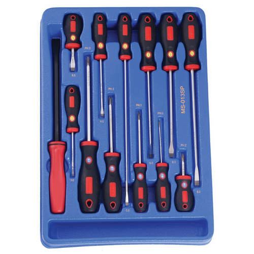 Genius Tools GNSMS013SP 13 Pces Slotted & Phlips Screw - MPR Tools & Equipment