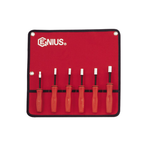 Genius Tools GNSNM006S 6Pc.Hex Nut Driver Set - MPR Tools & Equipment