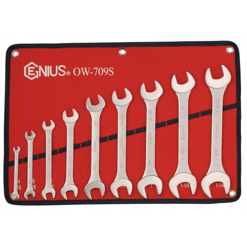 Genius Tools GNSOW-709S 9Pc Sae Open End Wrench Set - MPR Tools & Equipment