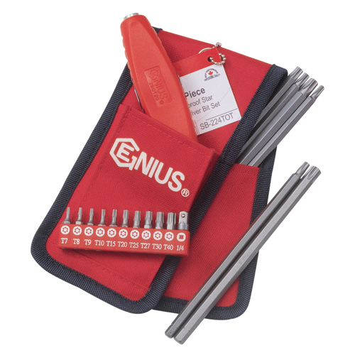 Genius Tools GNSSB224TOT 24 Pces Tamperproof Star Screw - MPR Tools & Equipment