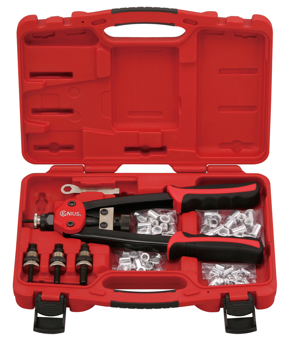 Genius Tools GNSSC-785M Effortless Industrial Hand Nut Riveter Set - MPR Tools & Equipment