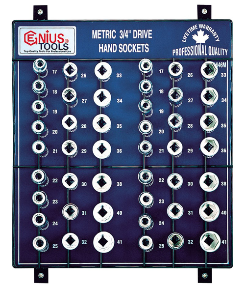 Genius Tools GNSSW646M Display 46Pces 3/4"Dr - MPR Tools & Equipment