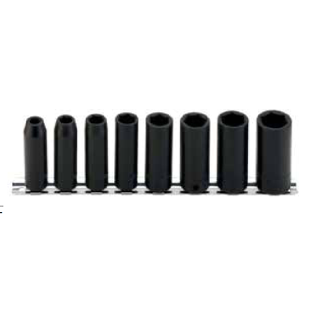 Genius Tools GNSTD308S 8Pc 3/8"Dr Deep Impact Socket - MPR Tools & Equipment