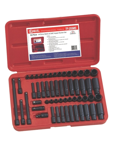 Genius Tools GNSTF255MS 1/4Dr Impact Skt Set - MPR Tools & Equipment