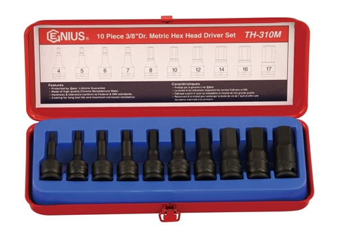 Genius Tools GNSTH310M Metric Hex Head Driver 3/8Dr - MPR Tools & Equipment