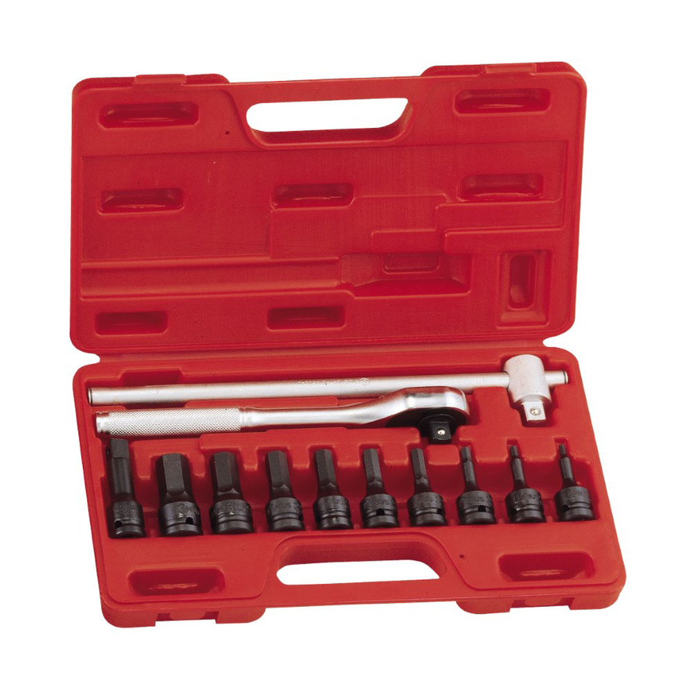 Genius Tools GNSTH412S 12Pc 1/2"Dr Hex Sckt Set Sae - MPR Tools & Equipment