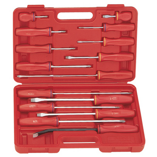 Genius Tools GNSTL515X 15Pc Screwdriver /Pry Bar 12" - MPR Tools & Equipment