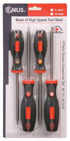 Genius Tools GNSTR504S 4Pc Square Screwdriver Set - MPR Tools & Equipment