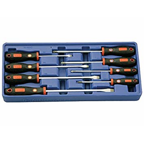 Genius Tools GNSTR508Z 8 Pc Combination Screwdriver S - MPR Tools & Equipment