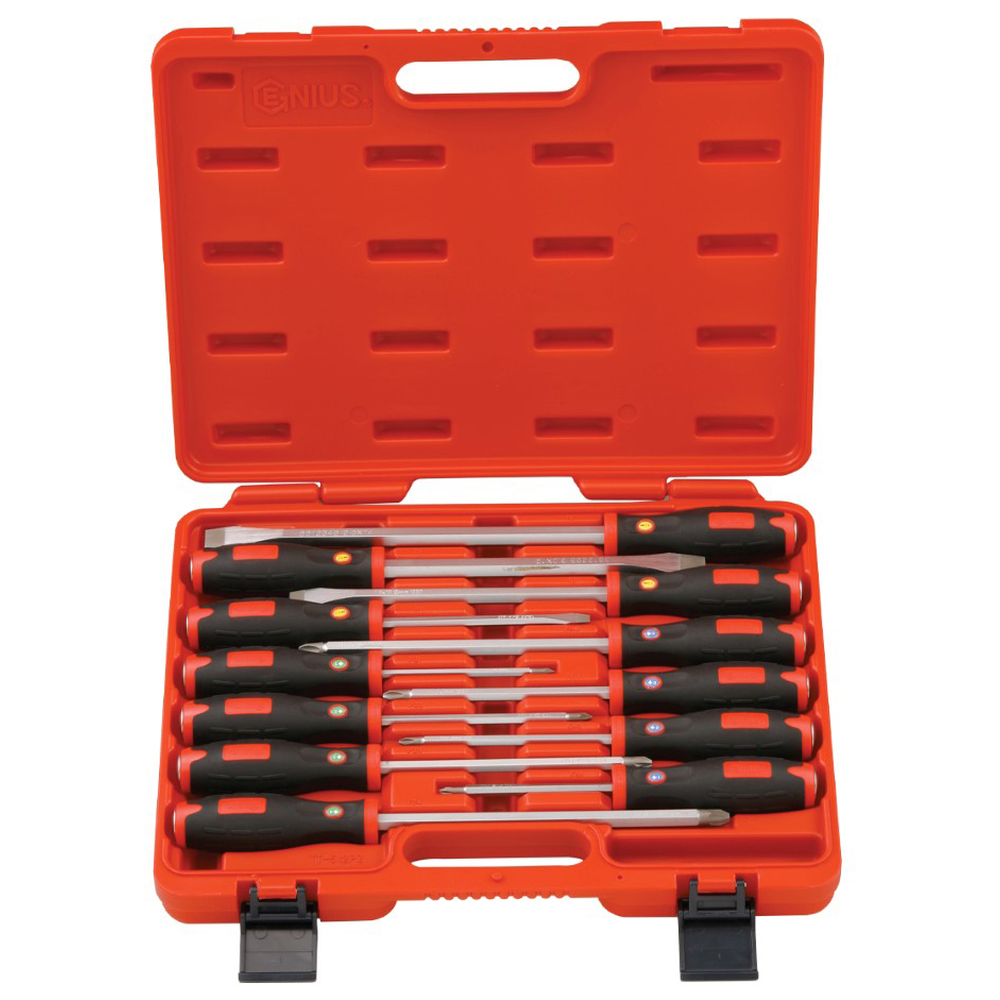 Genius Tools GNSTT-512PZ 12Pc Set Combination Screwd. - MPR Tools & Equipment