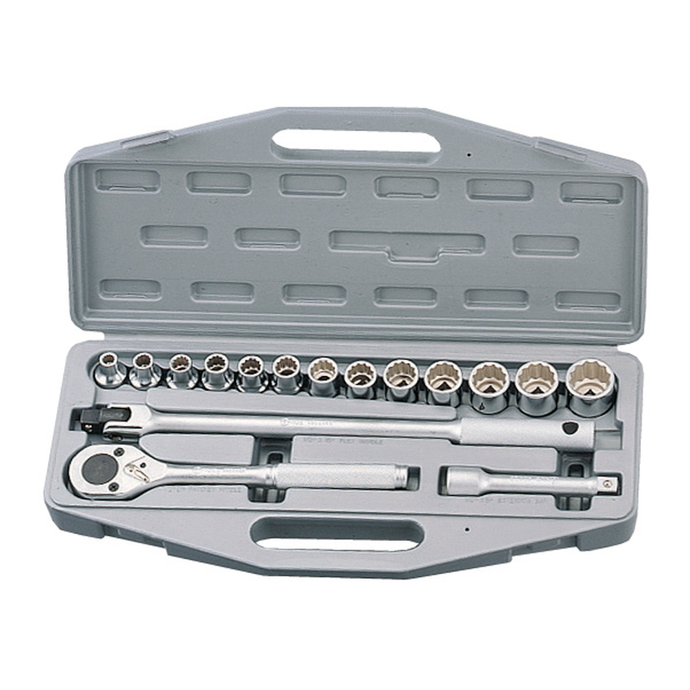 Genius Tools GNSTW416S 16Pc, 1/2"Dr, 12Pt Hand Skt Se - MPR Tools & Equipment