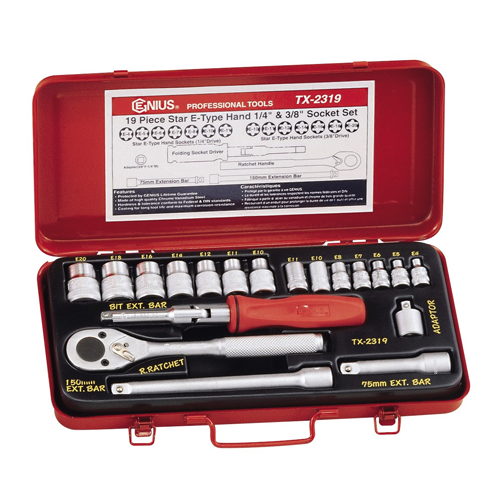 Genius Tools GNSTX-2315 15Pc Set 1/2"Dr.Star Bit - MPR Tools & Equipment