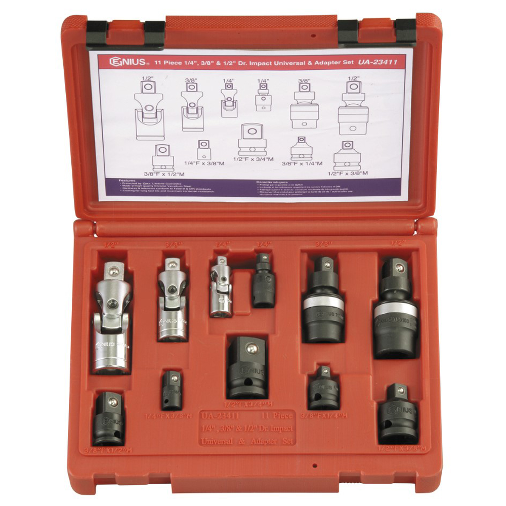 Genius Tools GNSUA23411 11Pces Impact Universal & Adap