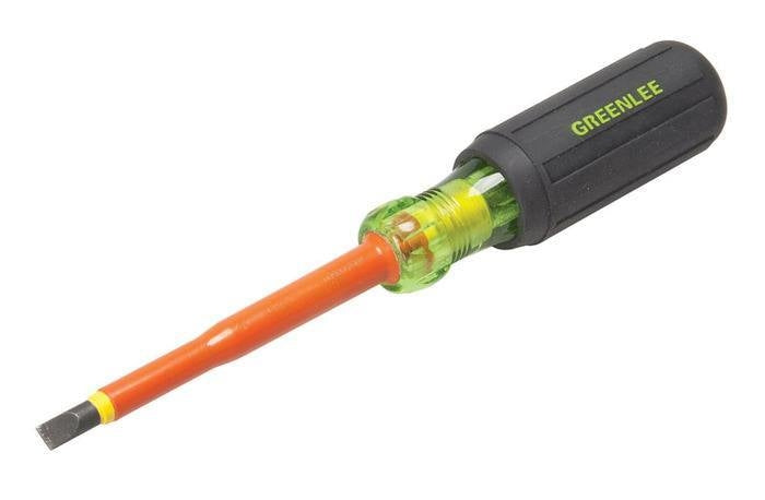 Greenlee 0153-11-INS SCREWDRIVER,INSUL,CAB,1/4"X4" - MPR Tools & Equipment