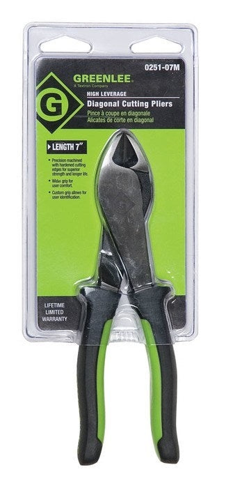 Greenlee 0251-07M PLIERS,DIAGONAL 7" MOLDED - MPR Tools & Equipment