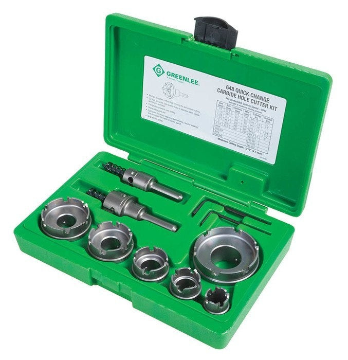 Greenlee 648 CARBIDE CUTTER, QCK CHNGE, 8PC - MPR Tools & Equipment