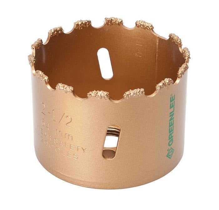 Greenlee 725-2-1/2 HOLESAW,2-1/2" CARBIDE GRIT - MPR Tools & Equipment