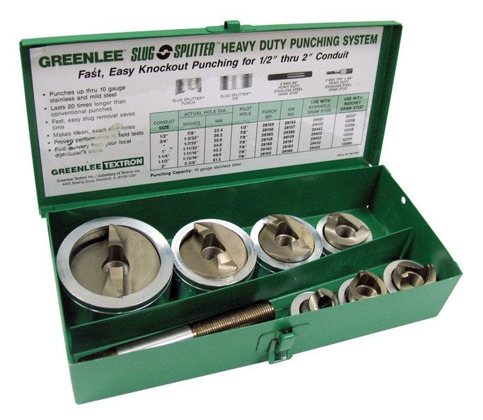 Greenlee 7307 PUNCH SET,HYD KNOCKOUT, SC - MPR Tools & Equipment