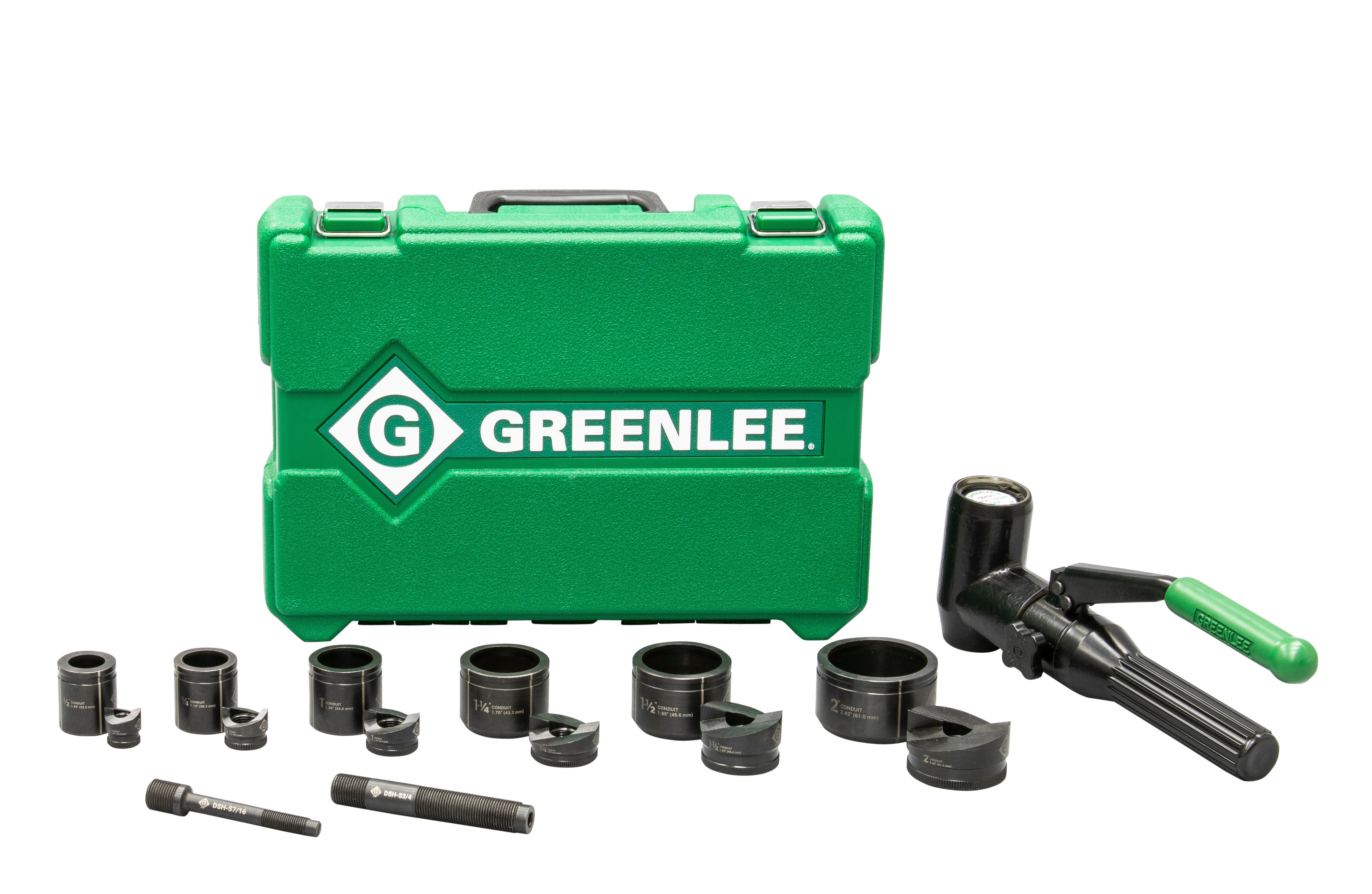 Greenlee 7906SB QUICK DRAW 90 - 8-TON HYDRAULIC KNOCKOUT KIT WITH SLUGBUSTER, 1/2" TO 2" - MPR Tools & Equipment