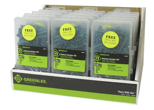 Greenlee 84012 ANCHOR KIT,CONIC(#10X1) - MPR Tools & Equipment