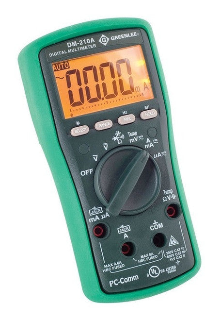 Greenlee DM-210A DMM,1KV AC/DC,CAP,TEMP - MPR Tools & Equipment