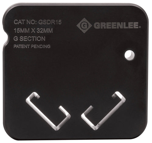 Greenlee GSDR15 DIES, DIN-G SECTION (PKGD) - MPR Tools & Equipment