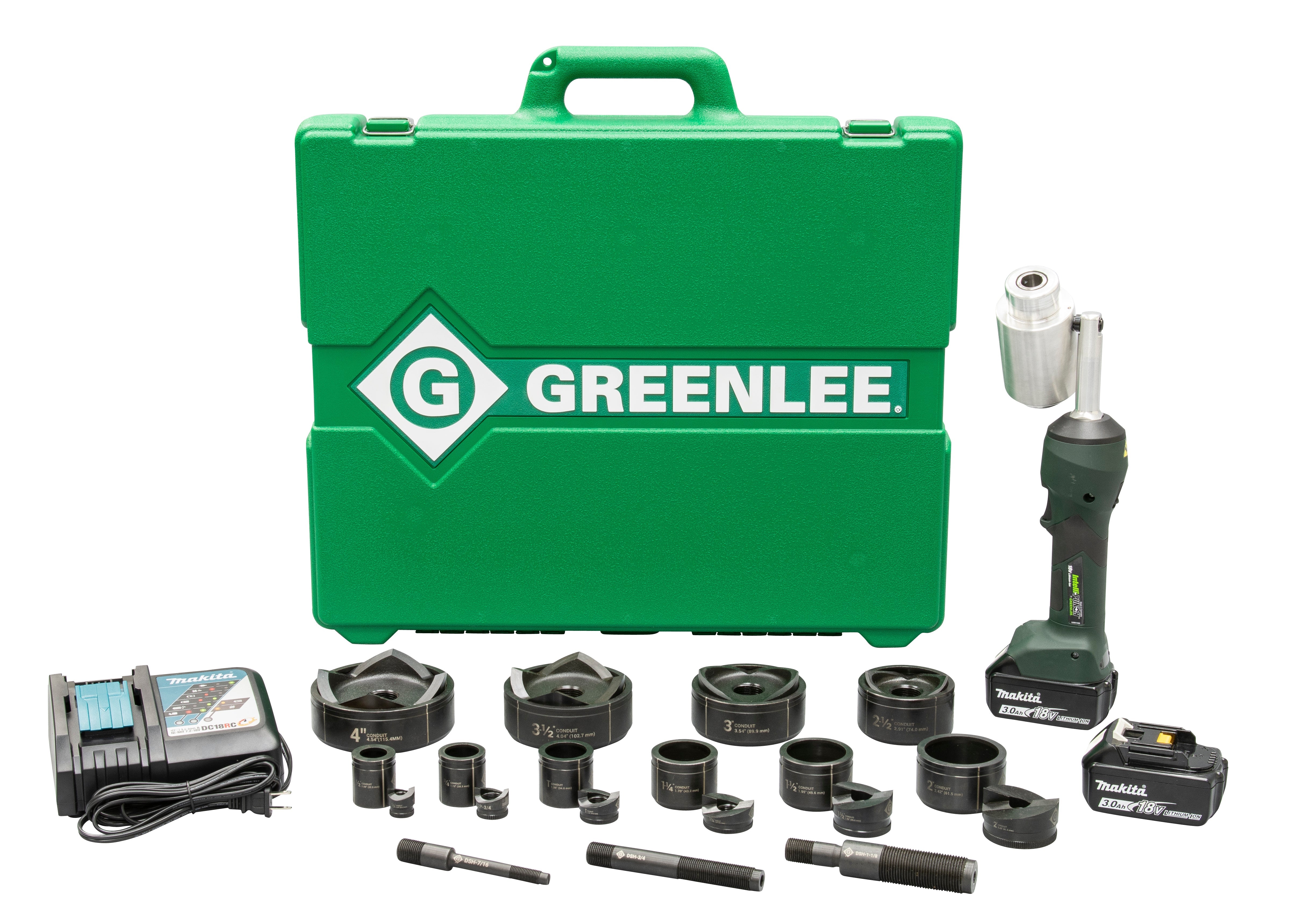 Greenlee LS100X11SB4 11-TON INTELLI-PUNCH BATTERY-HYDRAULIC KNOCKOUT KIT WITH SLUG-BUSTER, 1/2" - 4" - MPR Tools & Equipment