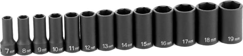 Grey Pneumatic 1213MSD 3/8" Drive 13 Piece Semi-Deep Metric Set - MPR Tools & Equipment